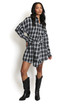 Check Tie Front Shirt Dress Check Tie Front Shirt Dress