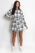 Check Tie Front Shirt Dress Check Tie Front Shirt Dress
