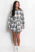 Check Tie Front Shirt Dress Check Tie Front Shirt Dress