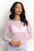 Delicate Sheer Lace Long Sleeve Top