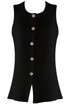 Button Front Knit Waistcoat
