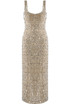 Sequin Square Neck Midi Dress
