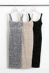 Sequin Square Neck Midi Dress