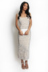 Sequin Square Neck Midi Dress