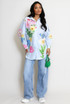 Graffiti Print Oversized Shirt