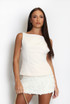 Tailored Top With Mini Bow Back 