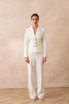 Embossed Button Single Breasted Blazer