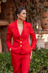 Embossed Button Single Breasted Blazer