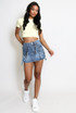 Denim Cargo Mini Skirt