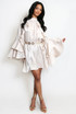 Ruffle Sleeve Smock Dress