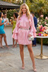 Ruffle Sleeve Smock Dress