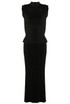 Textured Stretch High Neck Top And Skirt Set