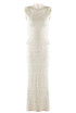 Textured Stretch High Neck Top And Skirt Set