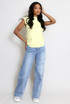 Side Gathered Bow Trim Top 