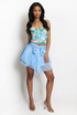 Organza Bow Front Mini Skirt