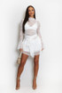 Organza Bow Front Mini Skirt
