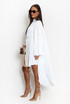 Pleated Wing Sleeves Tunic Dress