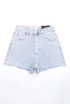 Diamante Unfinished Hem Denim Shorts
