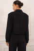 Snap Button Cropped Tailored Jacket