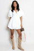 Puffball Hem Mini Dress