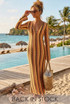 Zig Zag Wavy Ring Neck Maxi Dress