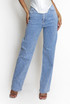 Rhombus Diamante Front Wide Fit Jeans
