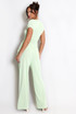 Asymmetric Ruched Top And Pleat Front Trouser 