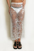 Sheer Sequin Midi Skirt