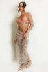 Sheer Sequin Midi Skirt