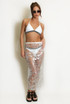Sheer Sequin Midi Skirt