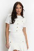Short Sleeve Button Front Top