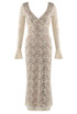 Floral Lace V Neck Maxi Dress 