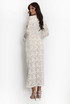 Floral Lace V Neck Maxi Dress 