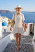 Linen Look Flare Shirt Dress
