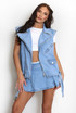 Biker Sleeveless Denim Gilet