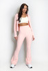 Zipped Gym Top And Flare Trouser Set