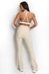 High Waisted Ribbed Flared Trouser