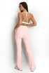 High Waisted Ribbed Flared Trouser