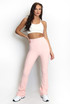 High Waisted Ribbed Flared Trouser