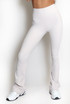 High Waisted Ribbed Flared Trouser
