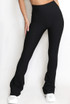 High Waisted Ribbed Flared Trouser