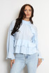 High Neck Ruffle Blouse 