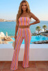Zig Zag Wavy Flare Trousers