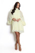 Chiffon Ruffle High Neck Smock Dress 