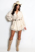 Tie Front Frill Hem Playsuit