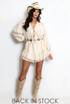 Tie Front Frill Hem Playsuit