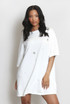 Rhinestone Drop Shoulders Tee