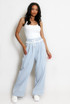Wide Leg Trouser With Lace Tie