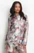 Jacquard Bird Print Bomber Jacket