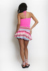 Shirred Halter Bralet And Zig Zag Skirt Set
